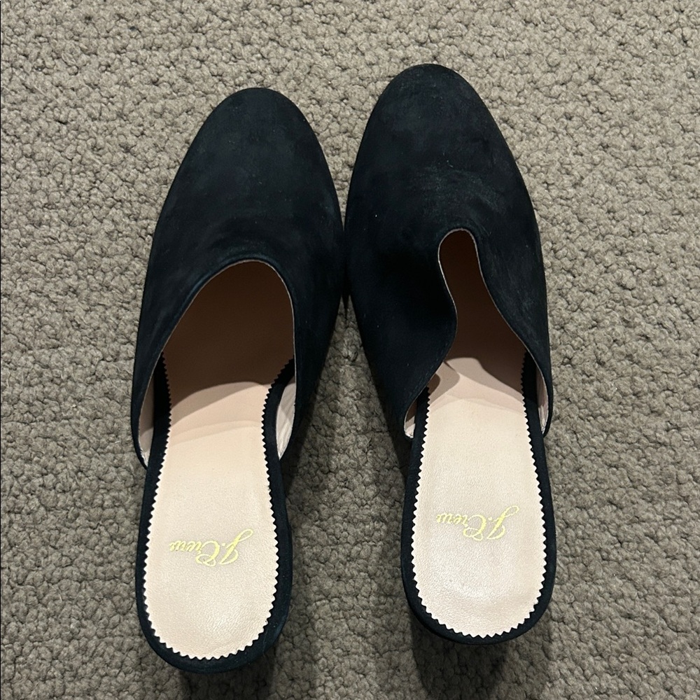 J. Crew Black Women's Suede Mule Pumps